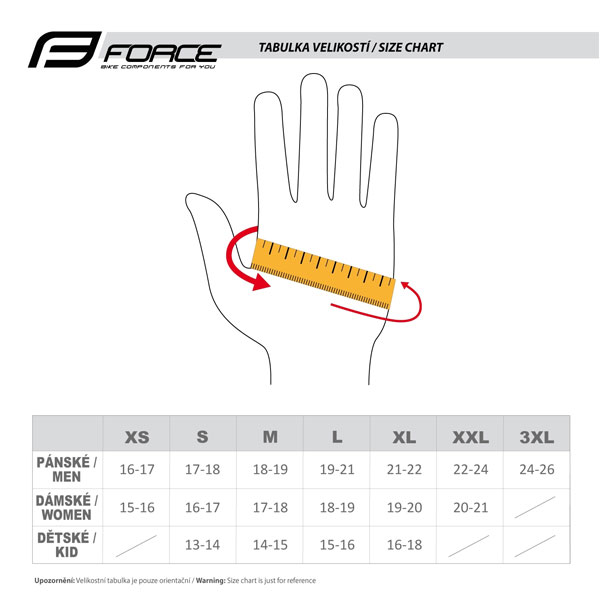 tabulka rukavice force points