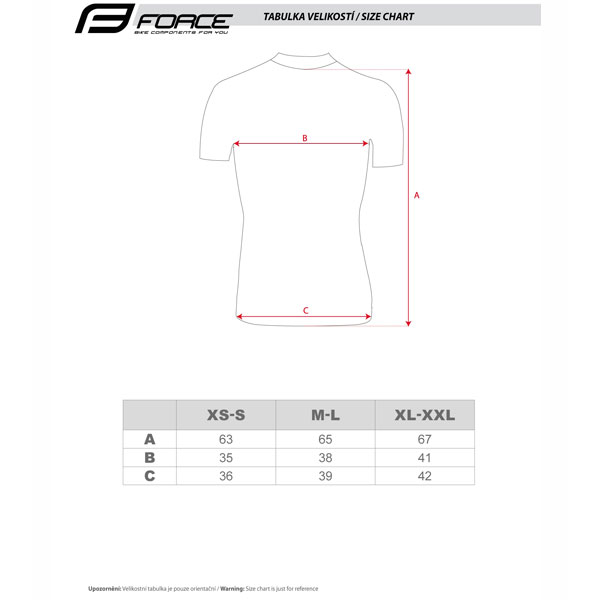 tabulka triko force soft lady